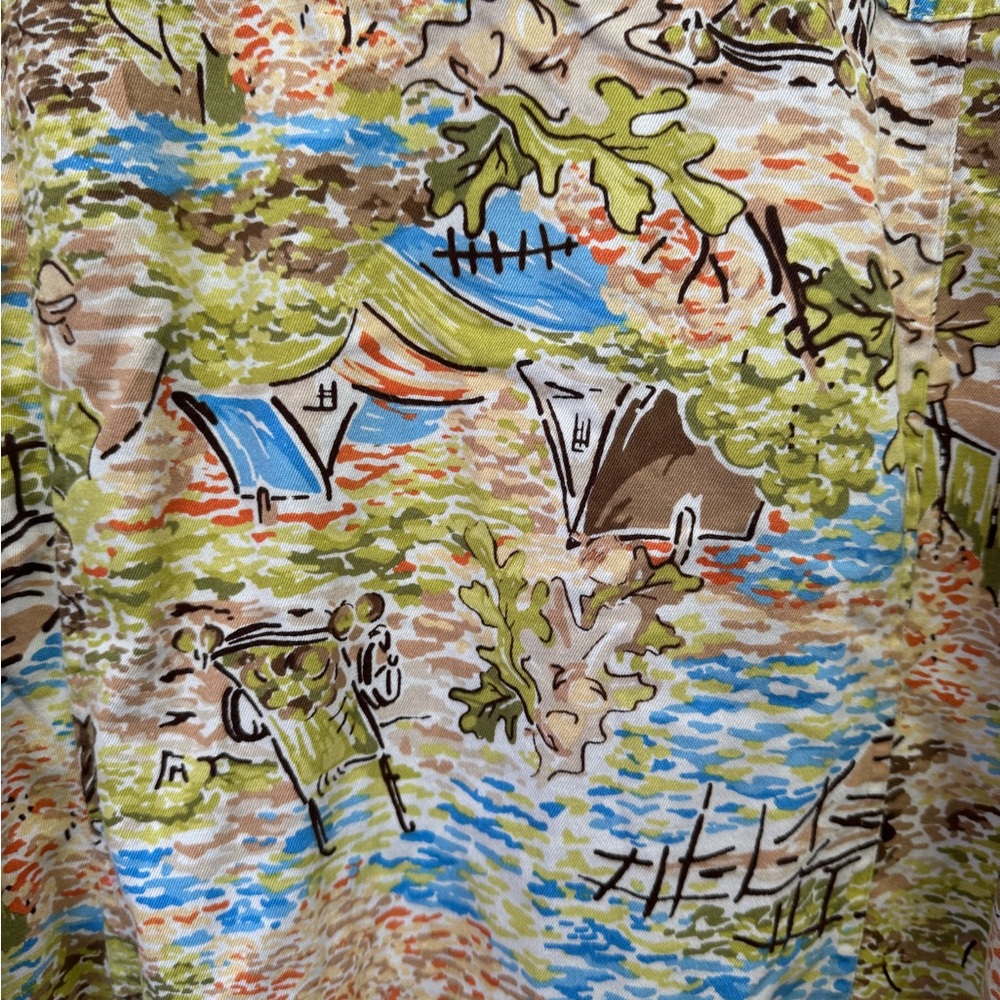 Christopher & Banks Watercolor Landscape Scene Jacket size Large - Picture 6 of 8